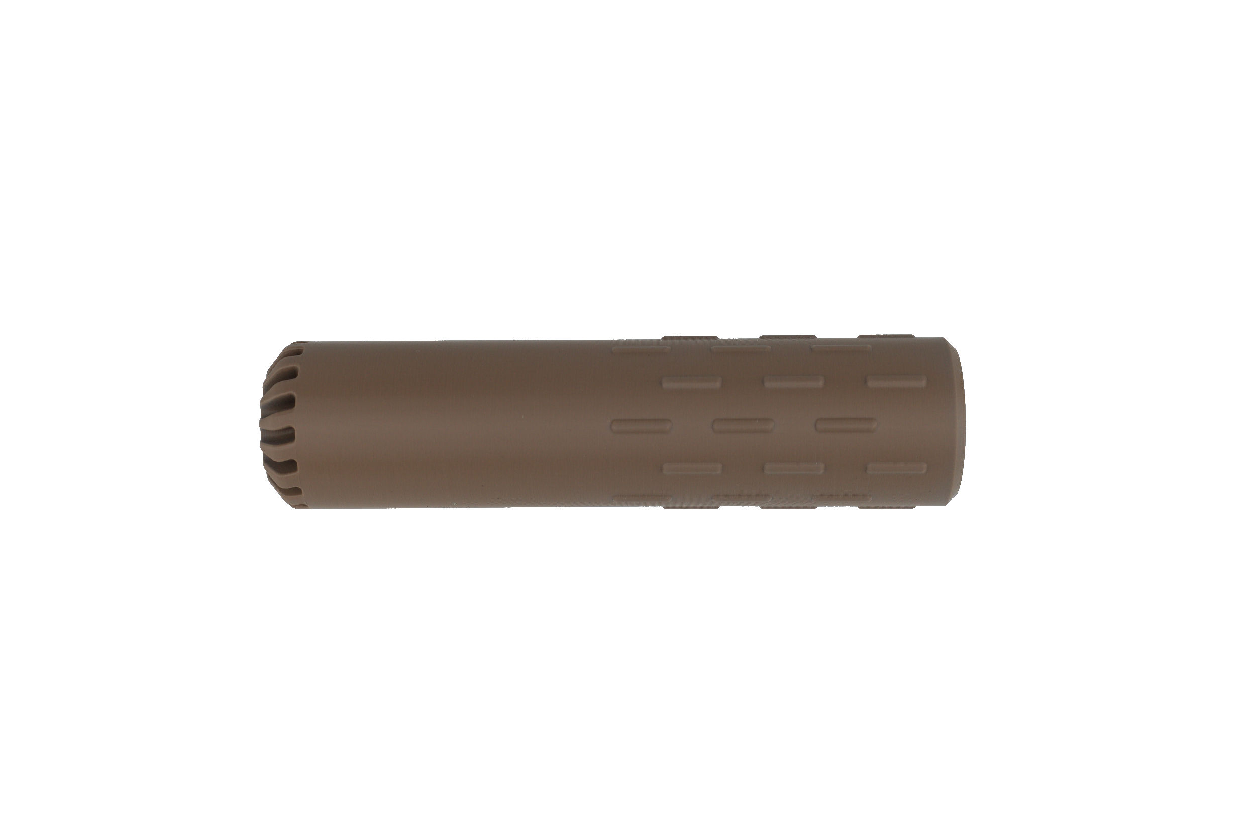 MJM-12 Vortex (Slim fit 30mm OD) Airsoft Mock Suppressor 14mm CCW FDE (Flat Dark Earth)