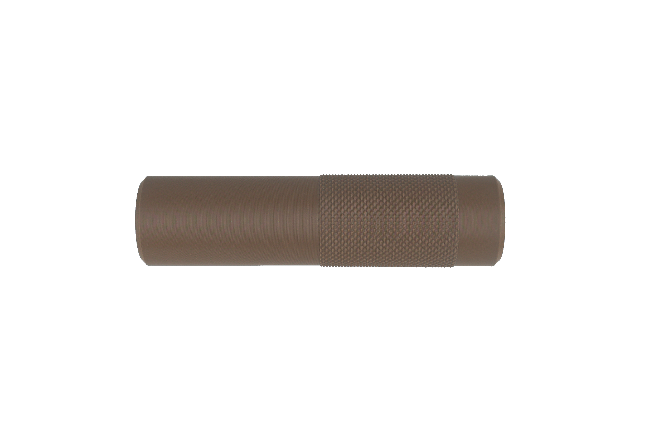 MJM-15 Knurled Airsoft Mock Suppressor 14mm CCW FDE (Flat Dark Earth)