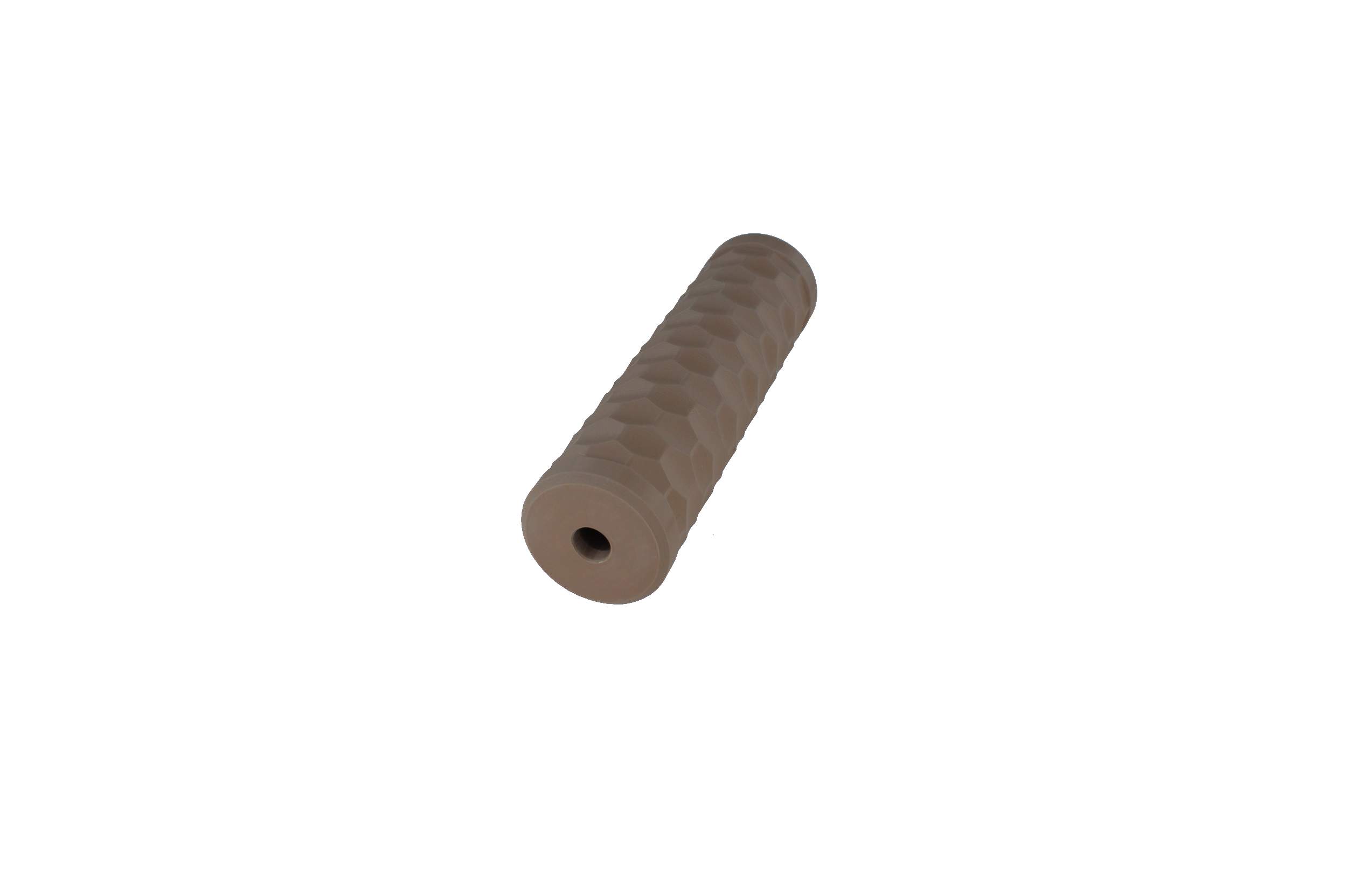 MJM-3 Hexagon Airsoft Mock Suppressor 14mm CCW FDE (Flat Dark Earth)