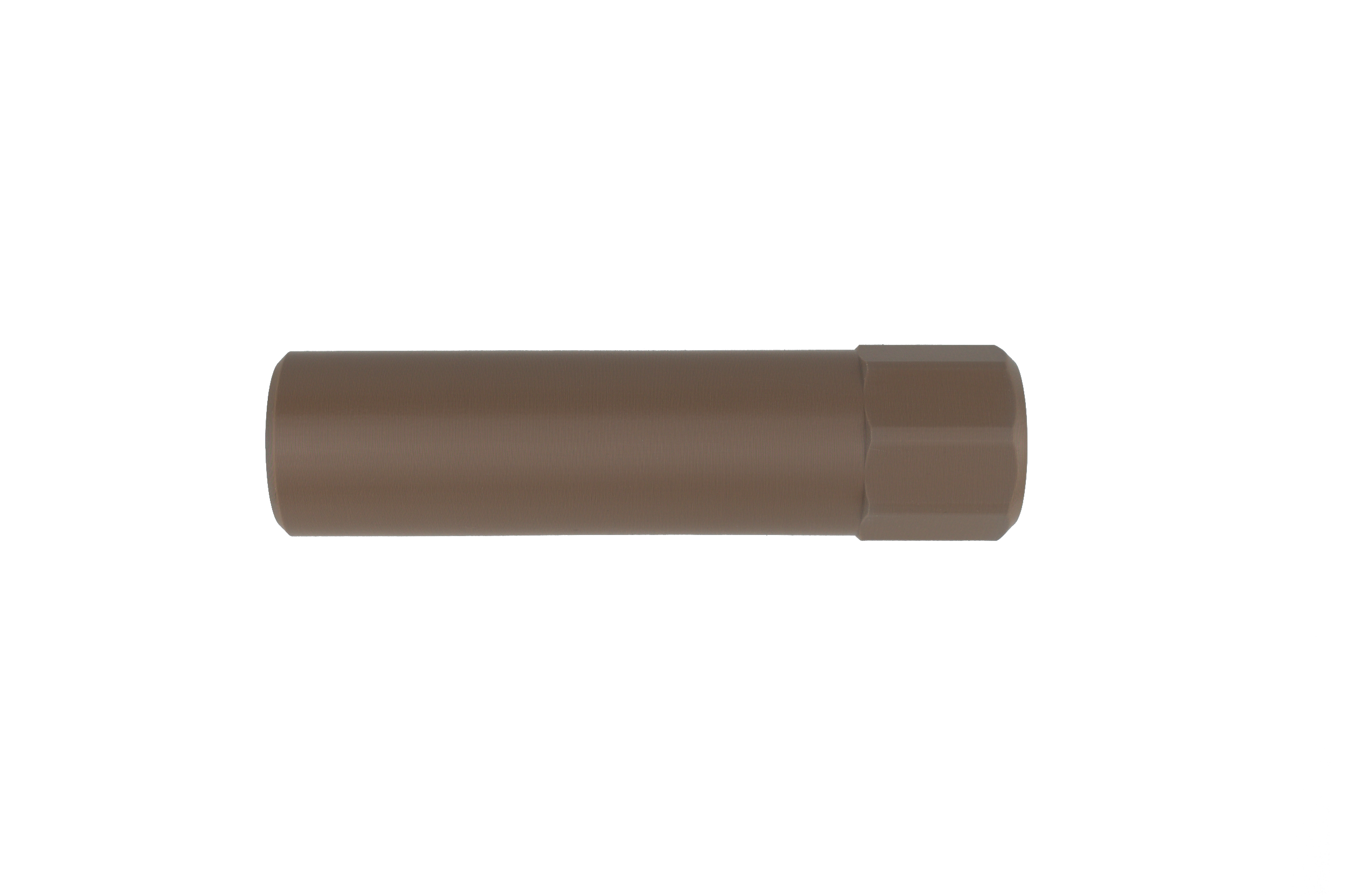 MJM-4 Octagonal (Slim fit 30mm OD) Airsoft Mock Suppressor 14mm CCW - Tan