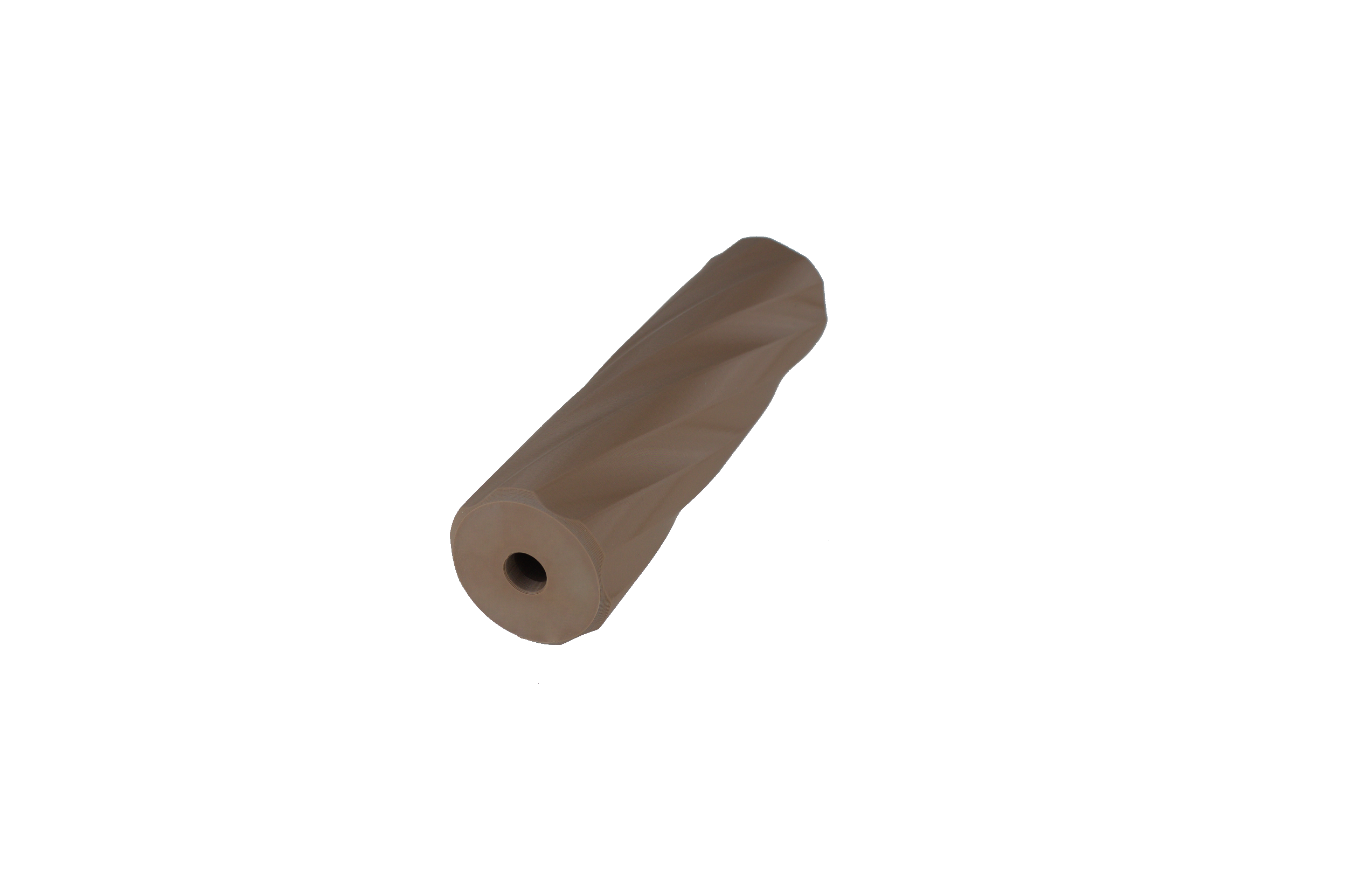 MJM-8 Twist Airsoft Mock Suppressor 14mm CCW FDE (Flat Dark Earth)